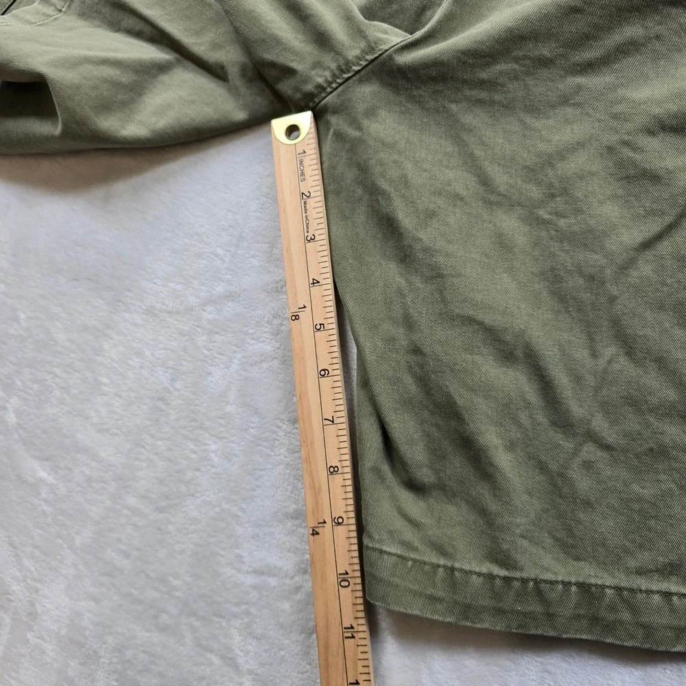 Banana Republic Chino Shorts Mens 36 Olive Green 100% Cotton Casual Flat Front